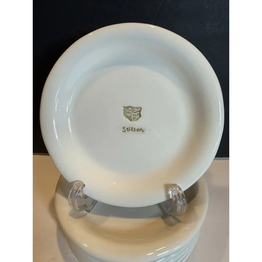 Williams Sonoma Cheese Series  Embossed Appetizer Plates Set of 6 With Box